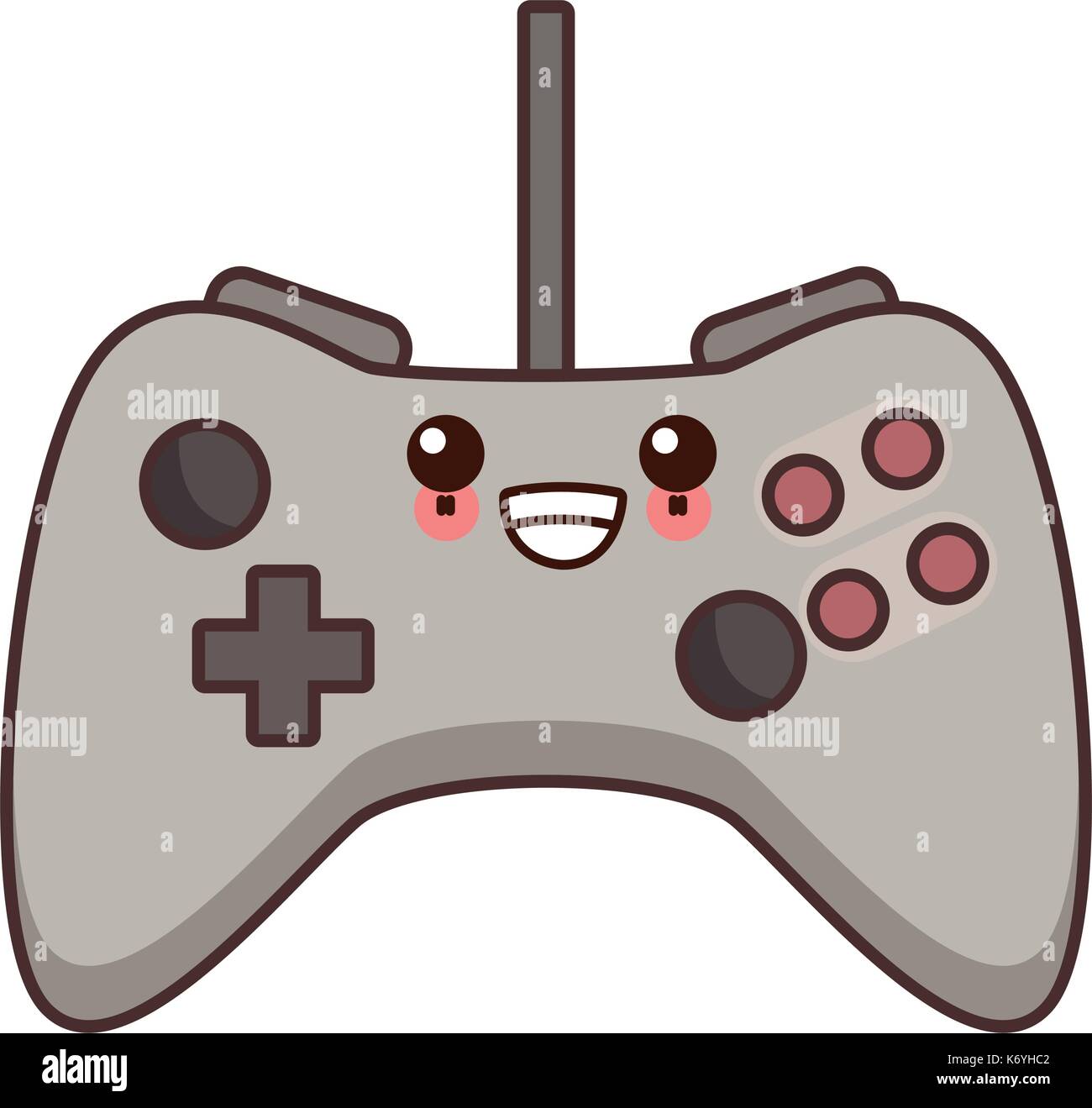 Console console gamepad carino kawaii cartoon Illustrazione Vettoriale
