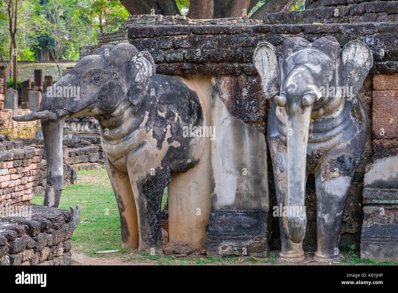 Thailandia, Kamphaeng Phet provincia, Kamphaeng Phet, Parco Storico elencati come patrimonio mondiale dall UNESCO, il Wat Phra Kaeo Foto Stock