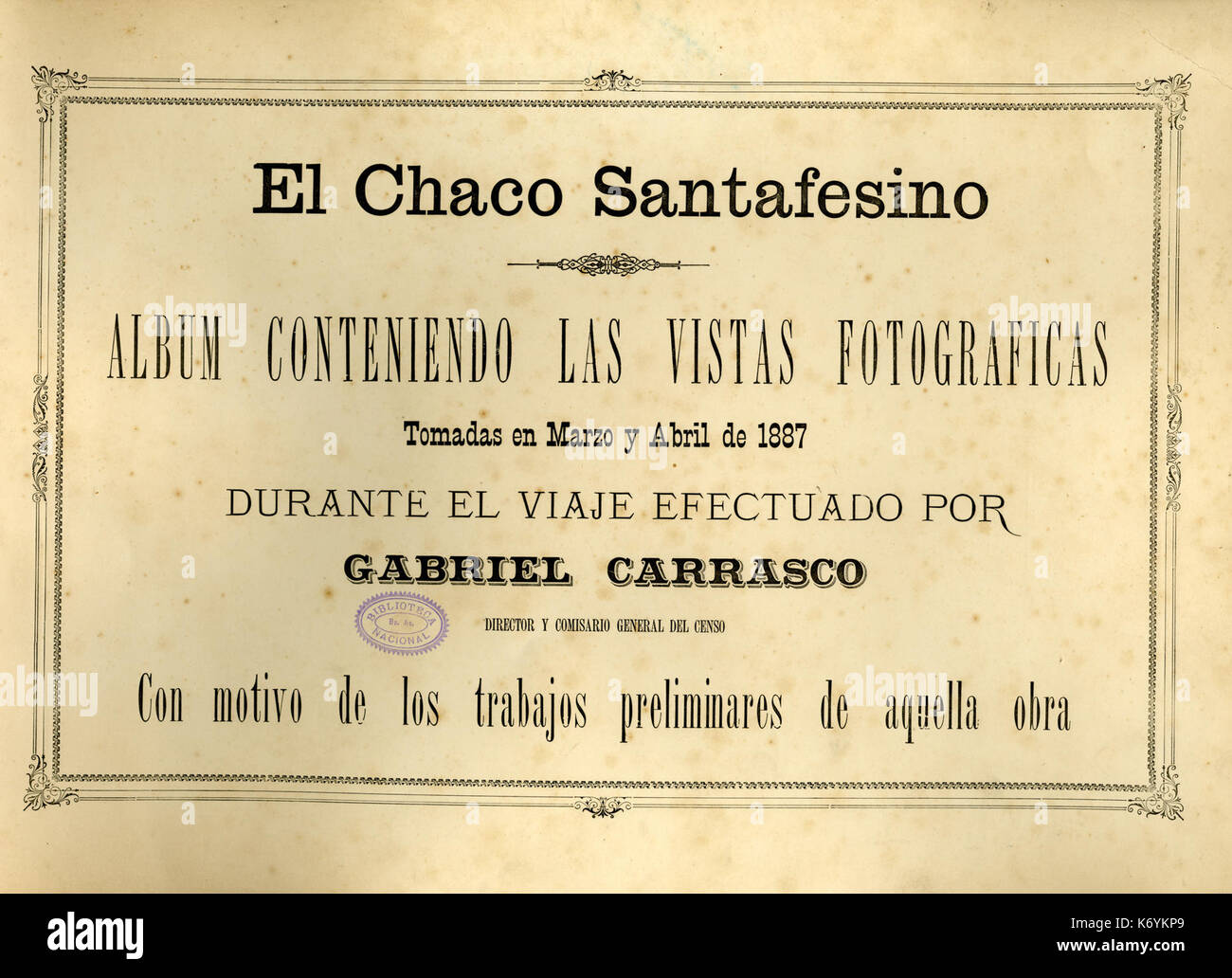 El Chaco Santafesino Caratula Foto Stock