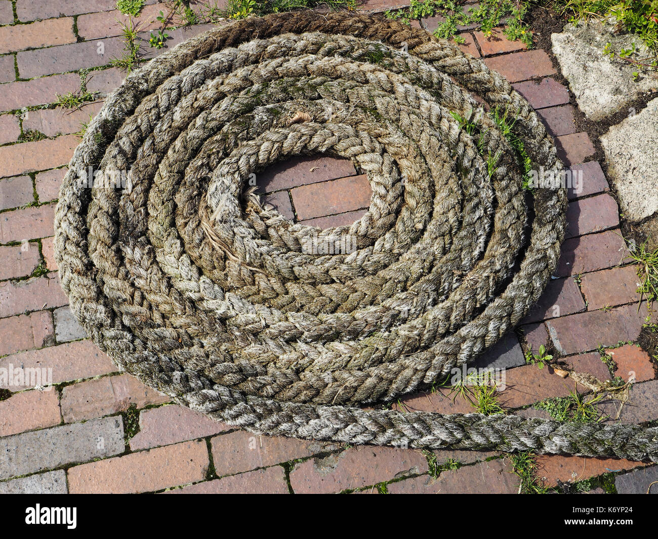 Bobina di corda di canapa Foto Stock