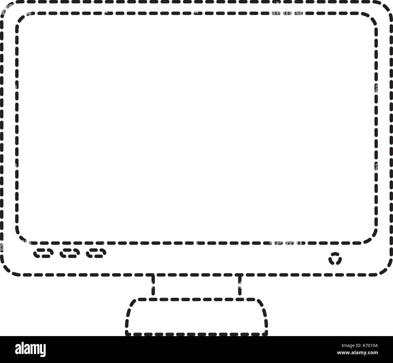 Il display del computer icona isolato Illustrazione Vettoriale