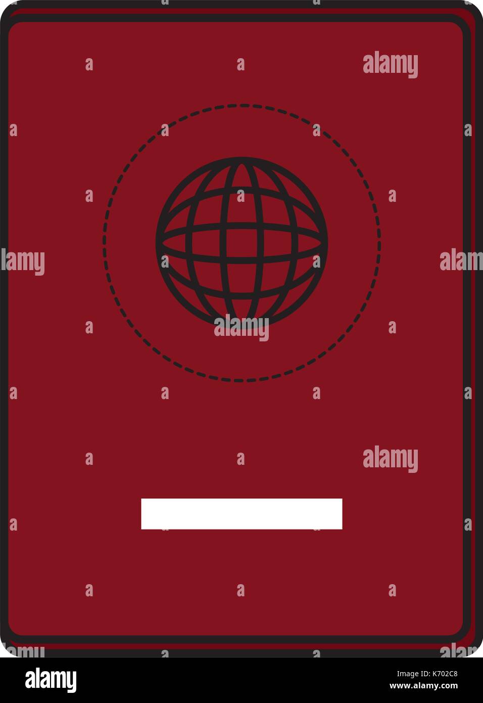 Passaporto Documento icona isolato Illustrazione Vettoriale