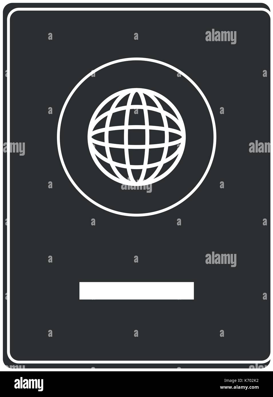 Passaporto Documento icona isolato Illustrazione Vettoriale