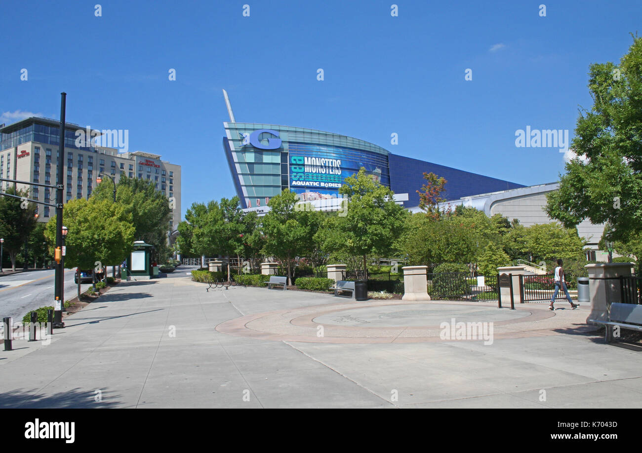 Atlanta, Stati Uniti d'America - 28 agosto 2014: il Georgia Aquarium di Pemberton. Foto Stock