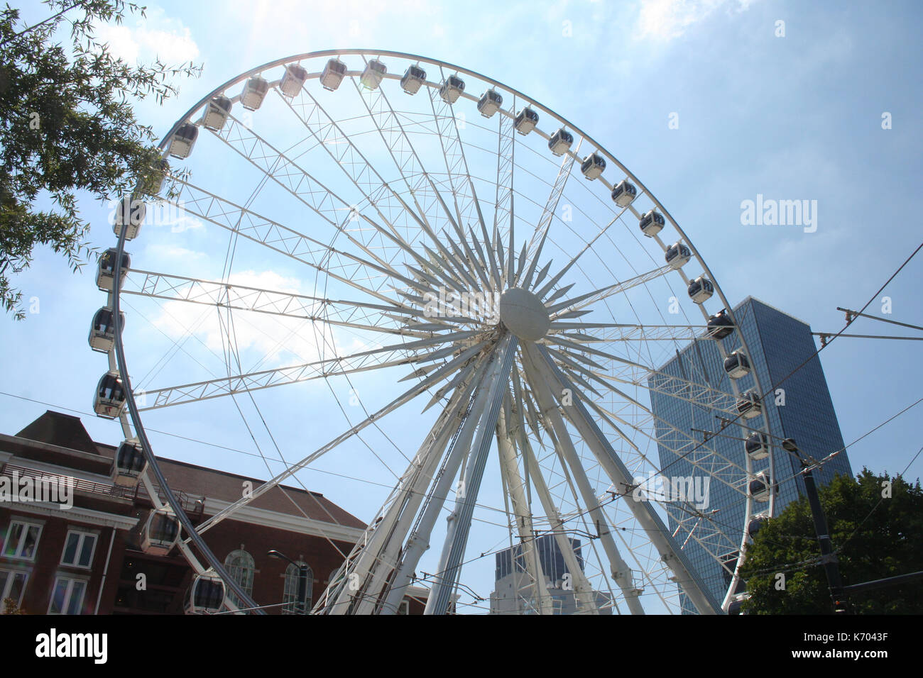 Atlanta, Georgia - agosto 28, 2014: vista del cielo ruota panoramica Ferris in atlanta, georgia. Foto Stock