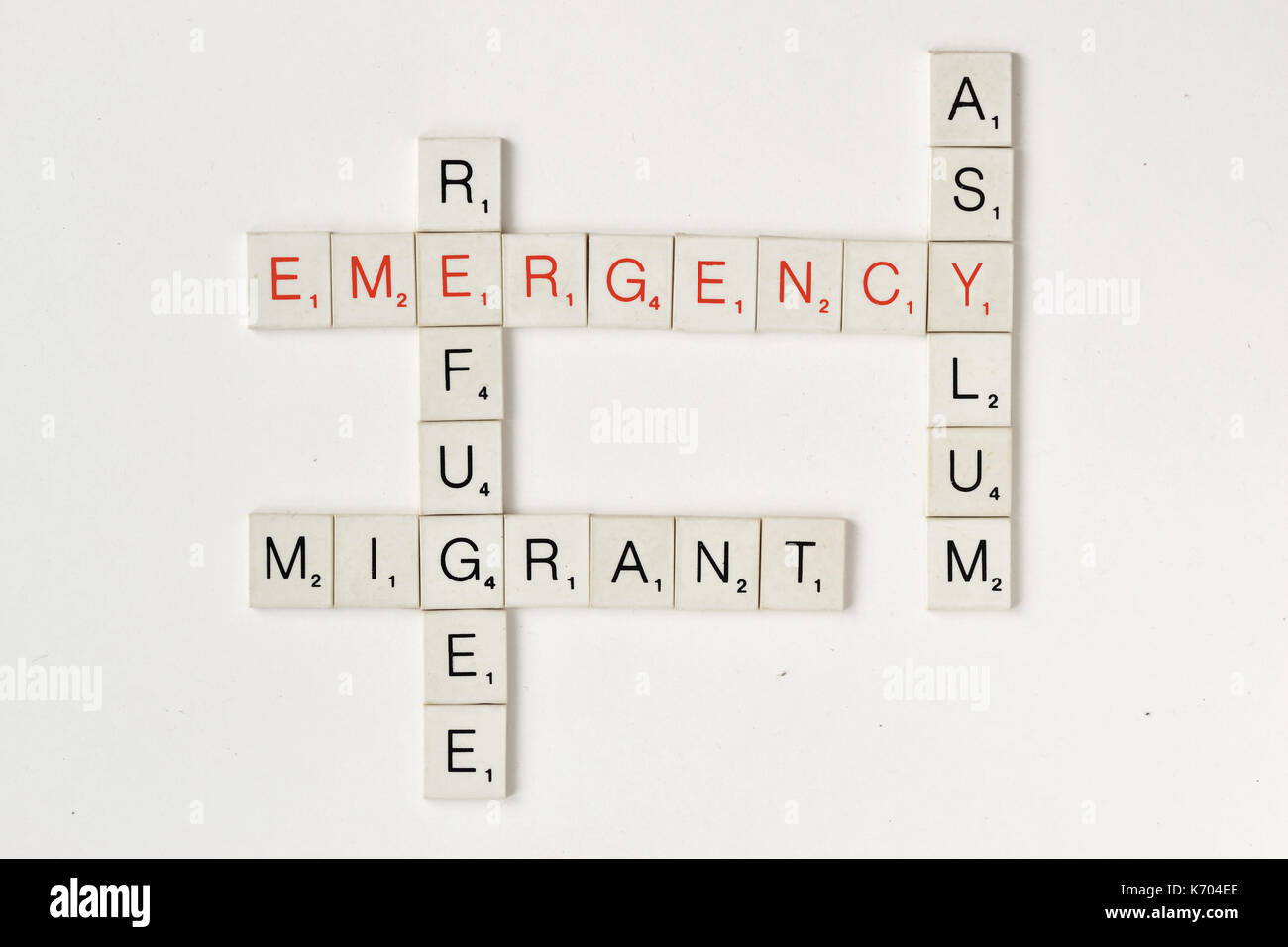 Immigrazione e dei rifugiati e di concetto di asilo - Questioni sociali Foto Stock
