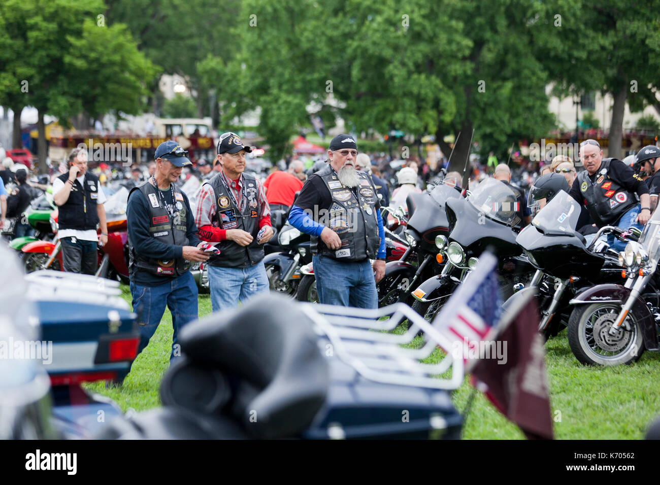 Maggio 27, 2017, Washington DC: migliaia di veterani di noi su motocicli riuniti a Washington in preparazione per il trentesimo anniversario del Rolling Thunder Foto Stock