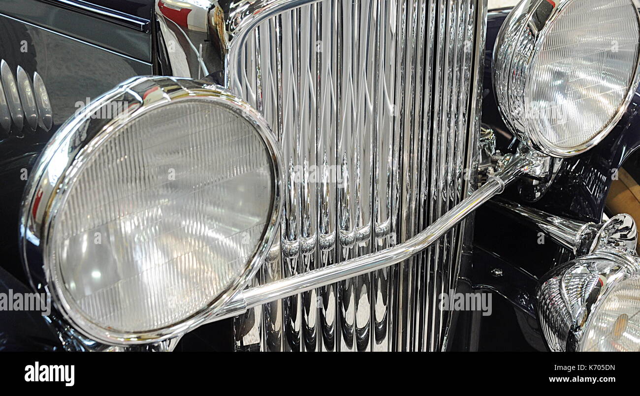 Classic car chrome Foto Stock