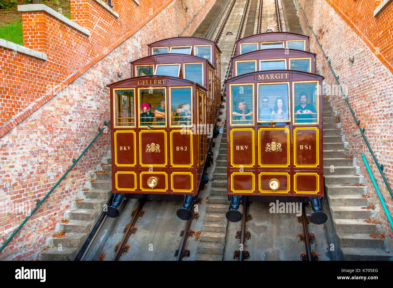 Il Buda Hill funicolare Foto Stock