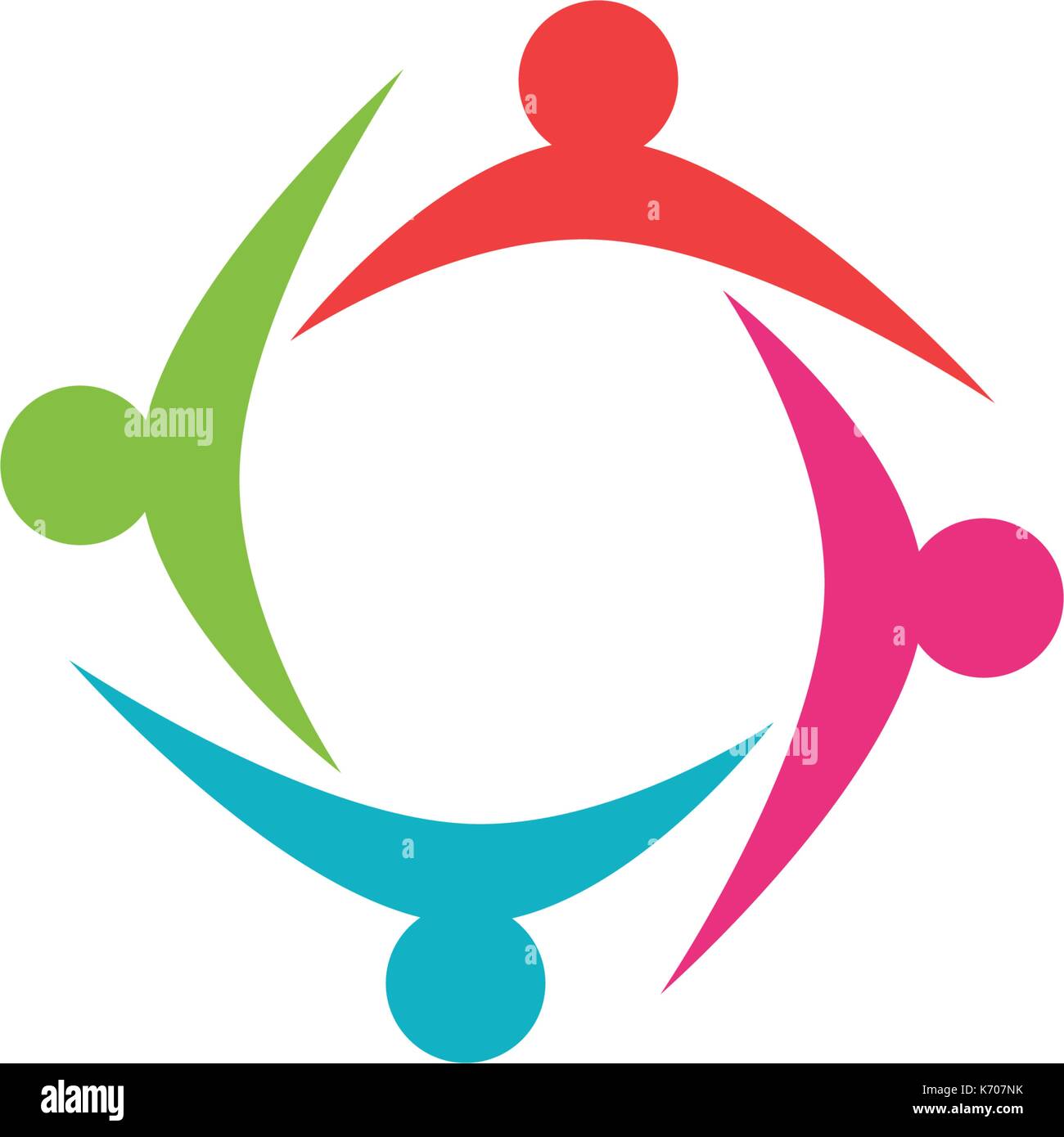 Comunità, rete e icona sociale modello di progettazione. Illustrazione Vettoriale