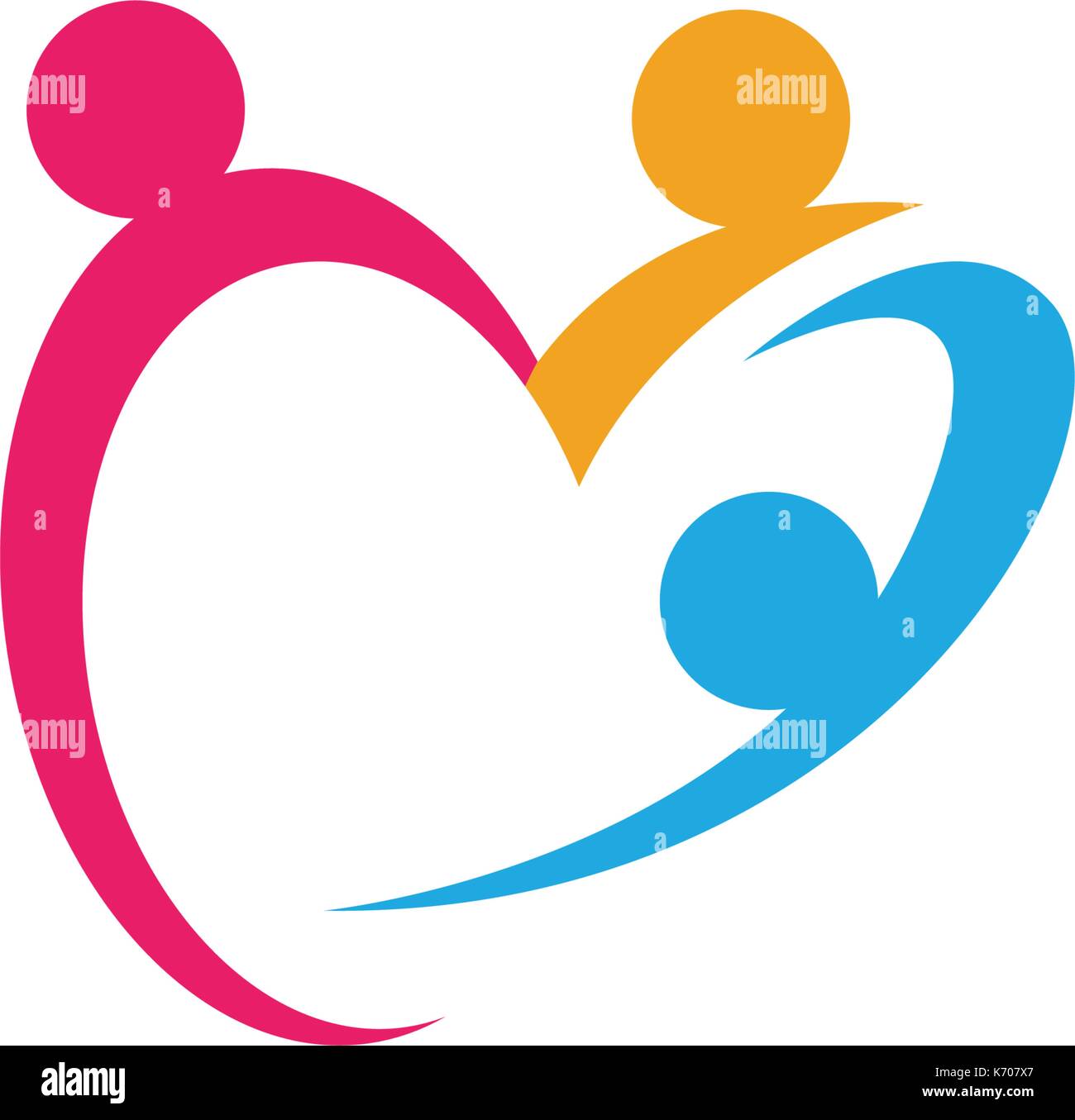 Comunità, rete e icona sociale modello di progettazione. Illustrazione Vettoriale