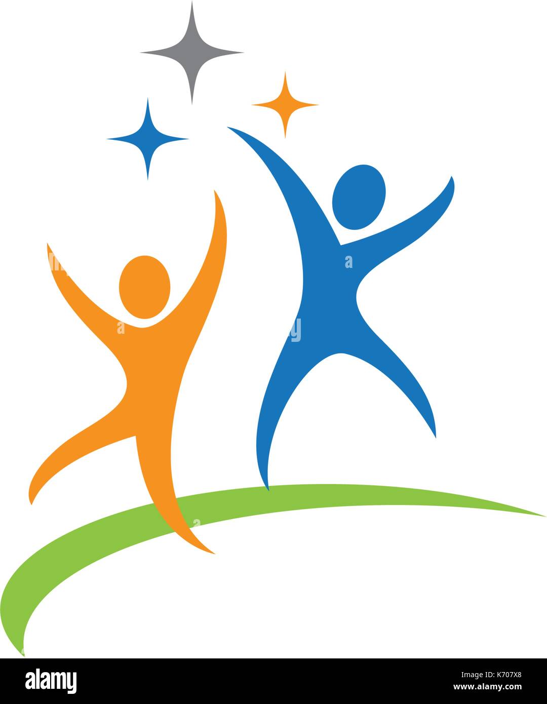 Comunità, rete e icona sociale modello di progettazione. Illustrazione Vettoriale