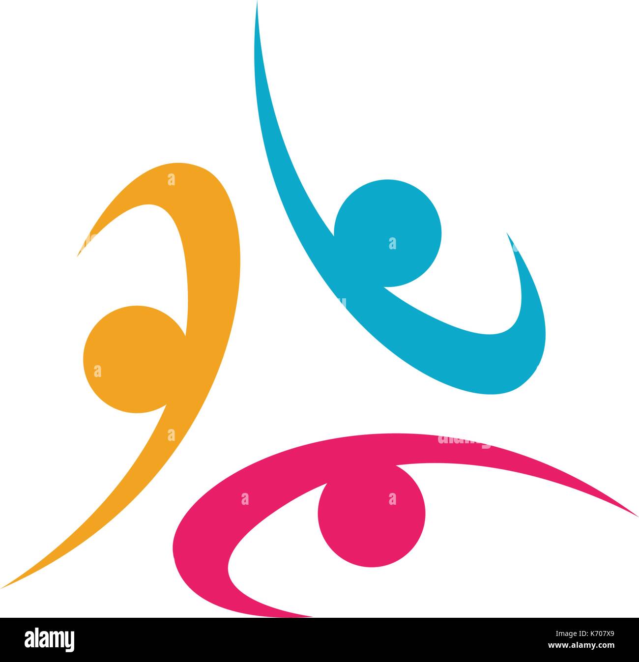 Comunità, rete e icona sociale modello di progettazione. Illustrazione Vettoriale