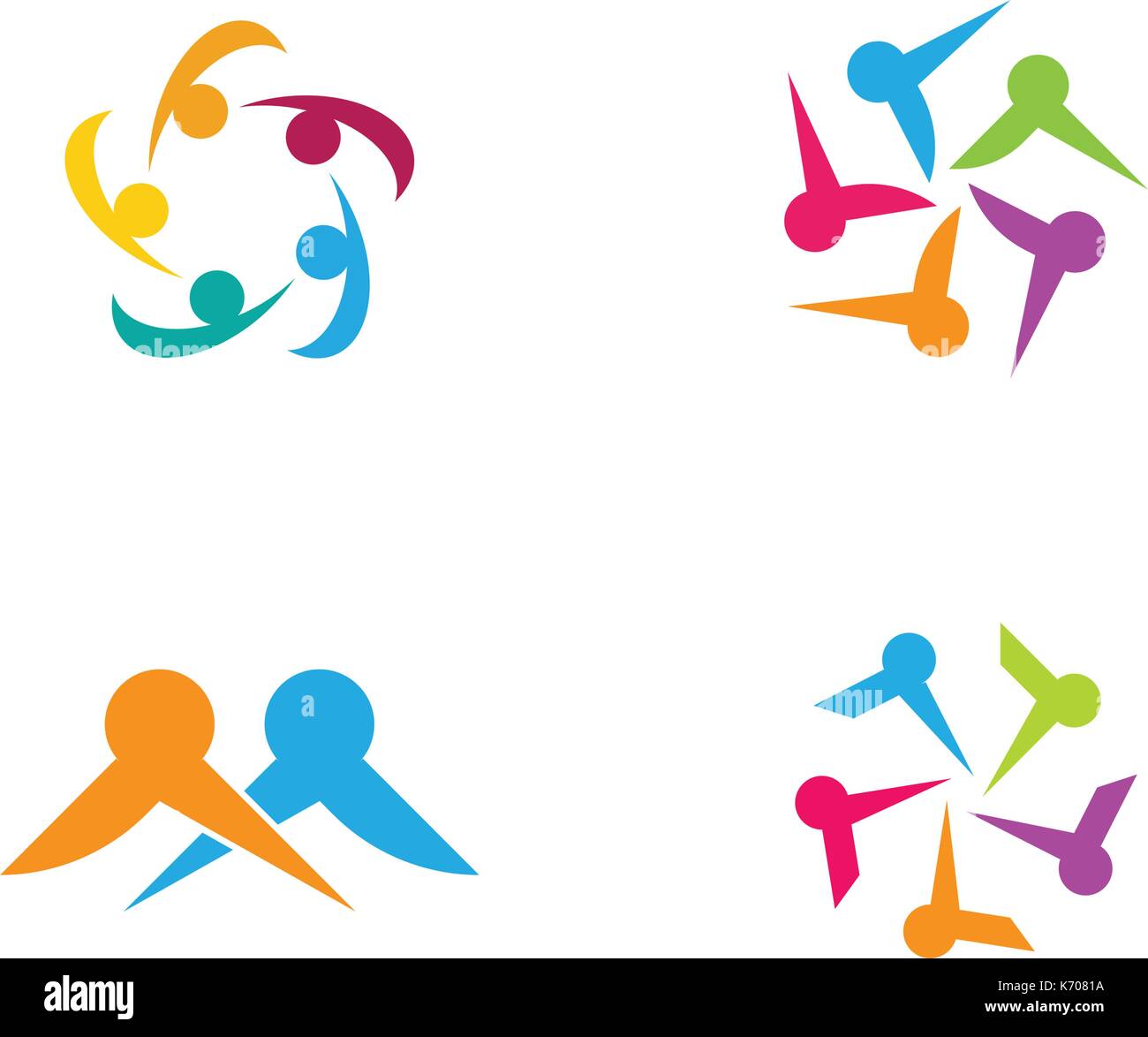 Comunità, rete e icona sociale modello di progettazione. Illustrazione Vettoriale