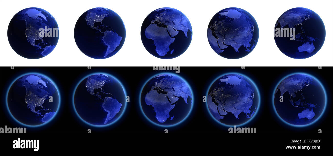 Icone di massa impostato su Bianco e nero il rendering 3D Foto Stock