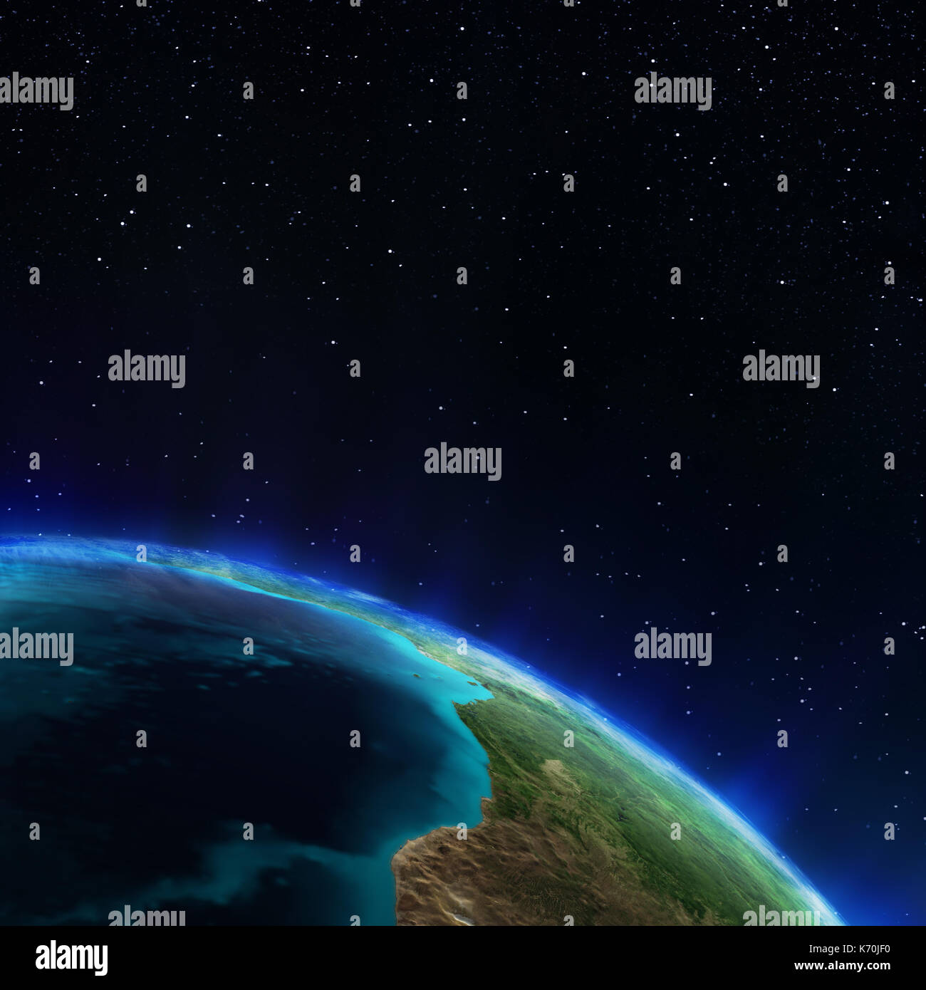 Africa 3d rendering planet Foto Stock