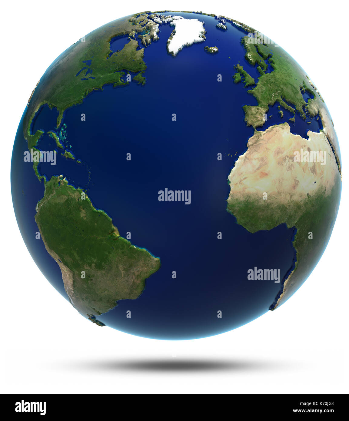 Atlantic dallo spazio 3D rendering Foto Stock