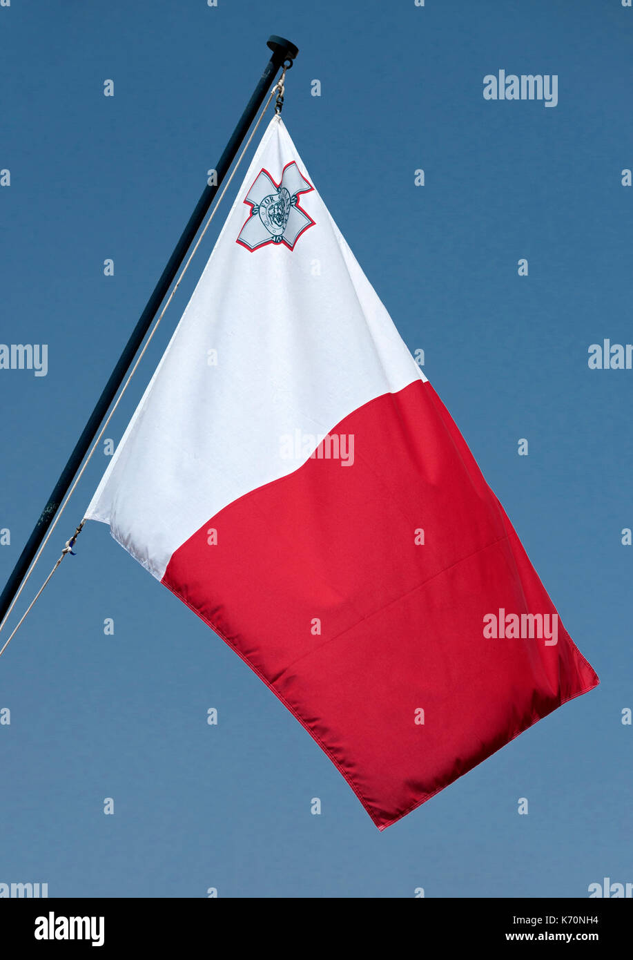 La bandiera di Malta. Foto Stock