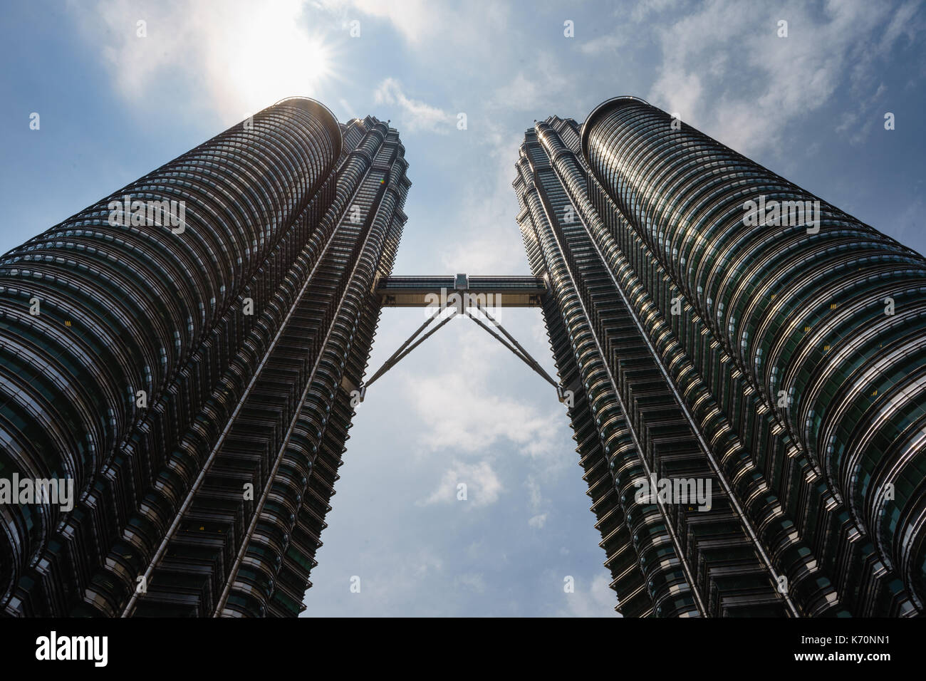 Petronas Twin Towers a mezzogiorno Foto Stock