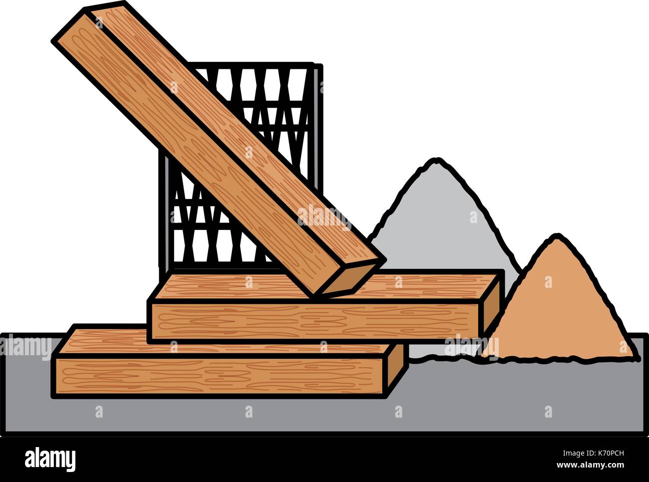 Trave in legno illustrazione vettoriale Illustrazione Vettoriale