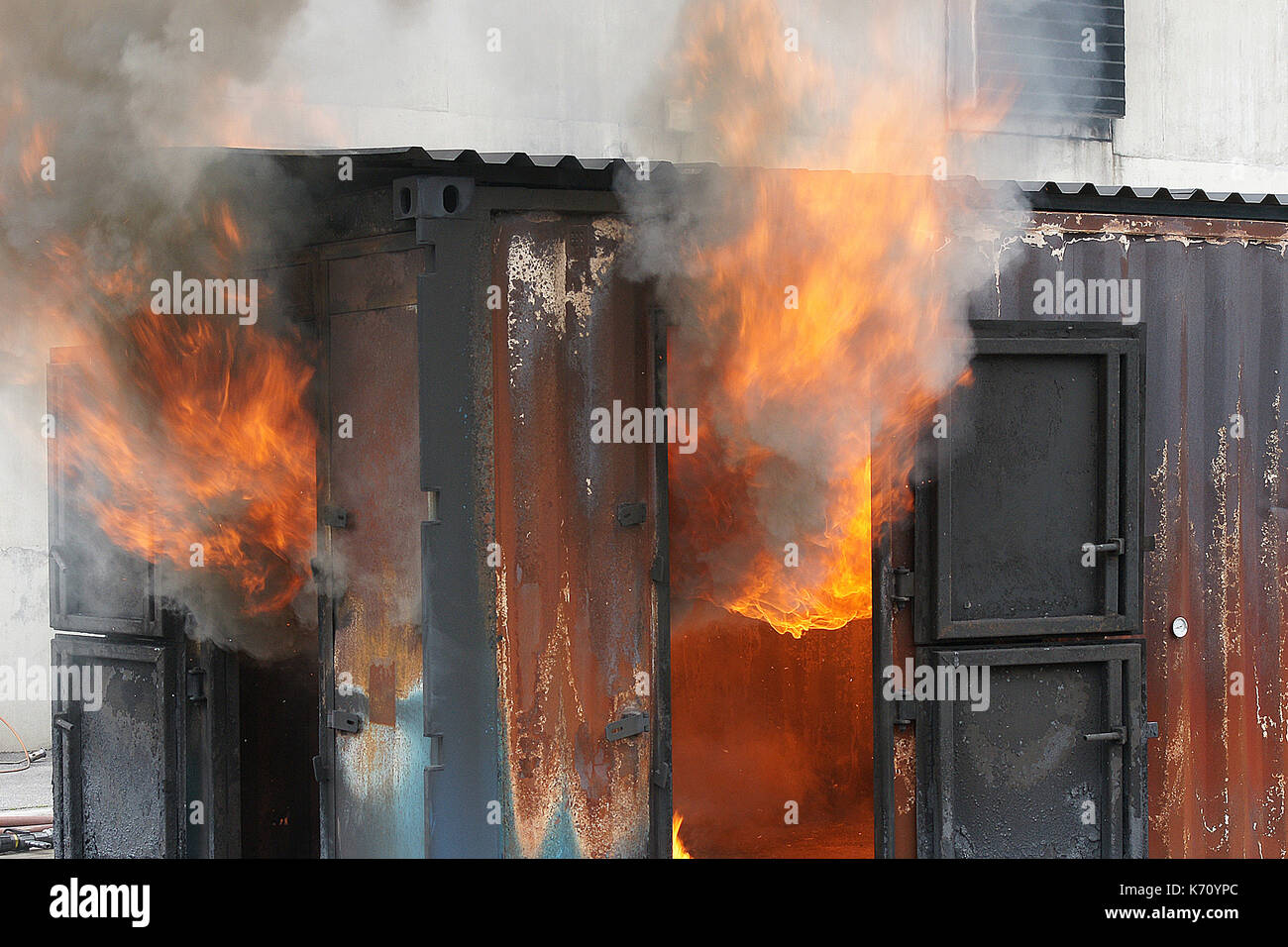 Stoccaggio industriale fire Foto Stock