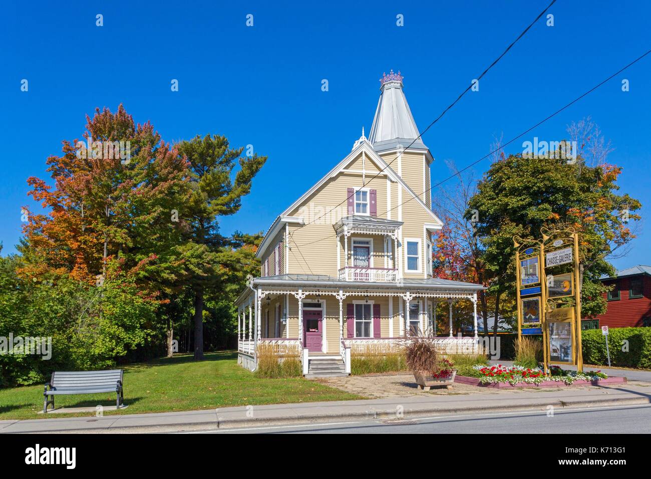 Canada Quebec, la Scenic Chemin du Roy, Lanaudiere, Lavaltrie, caffè culturali Chasse Galerie Foto Stock