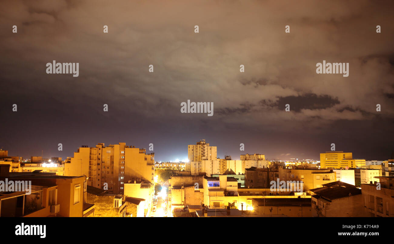 Tempesta su palma de mallorca Foto Stock