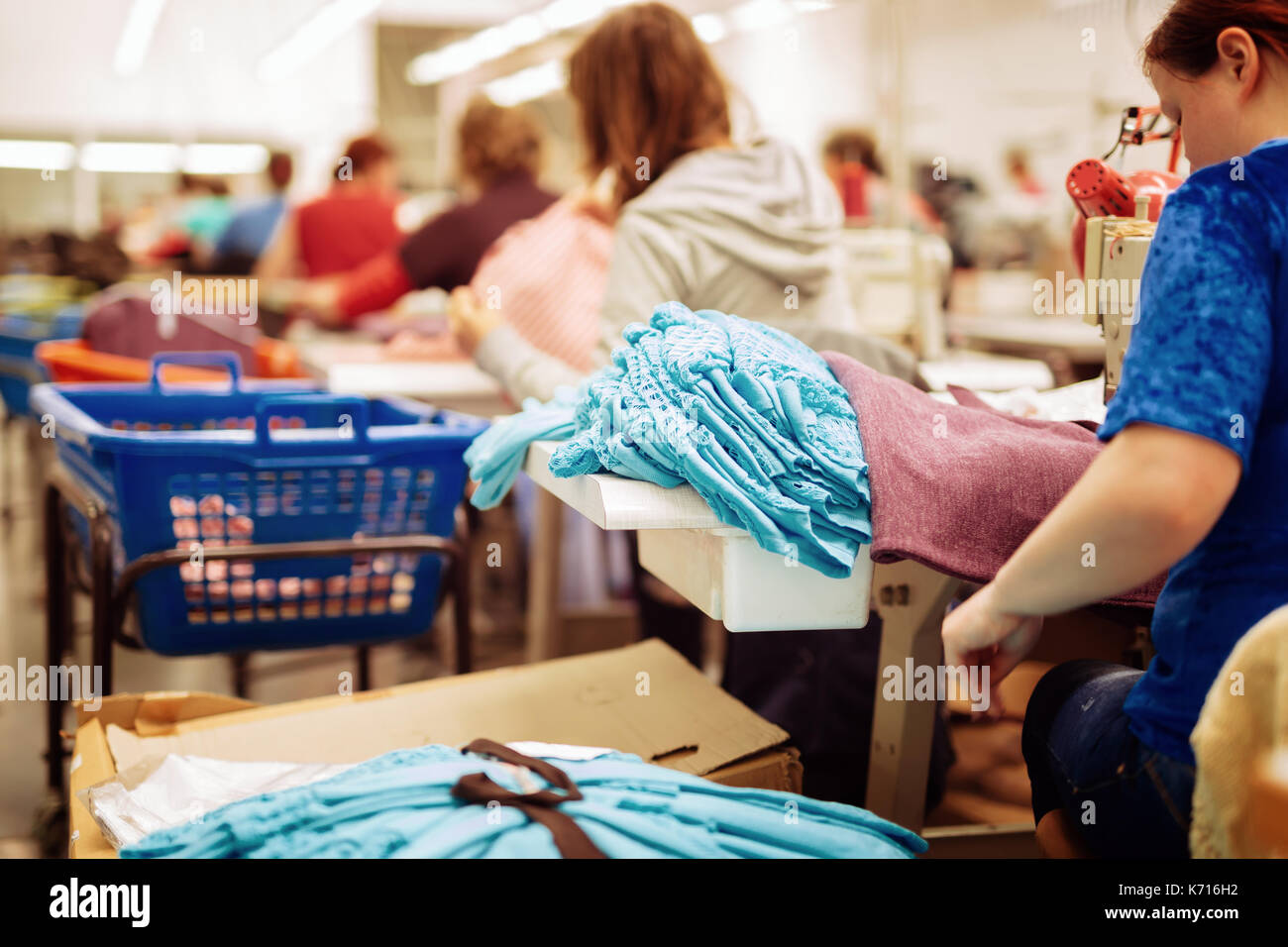 Tessuto e industria tessile Foto Stock