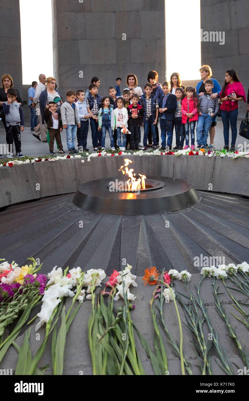 Armenia, Yerevan, il genocidio armeno Memorial Foto Stock