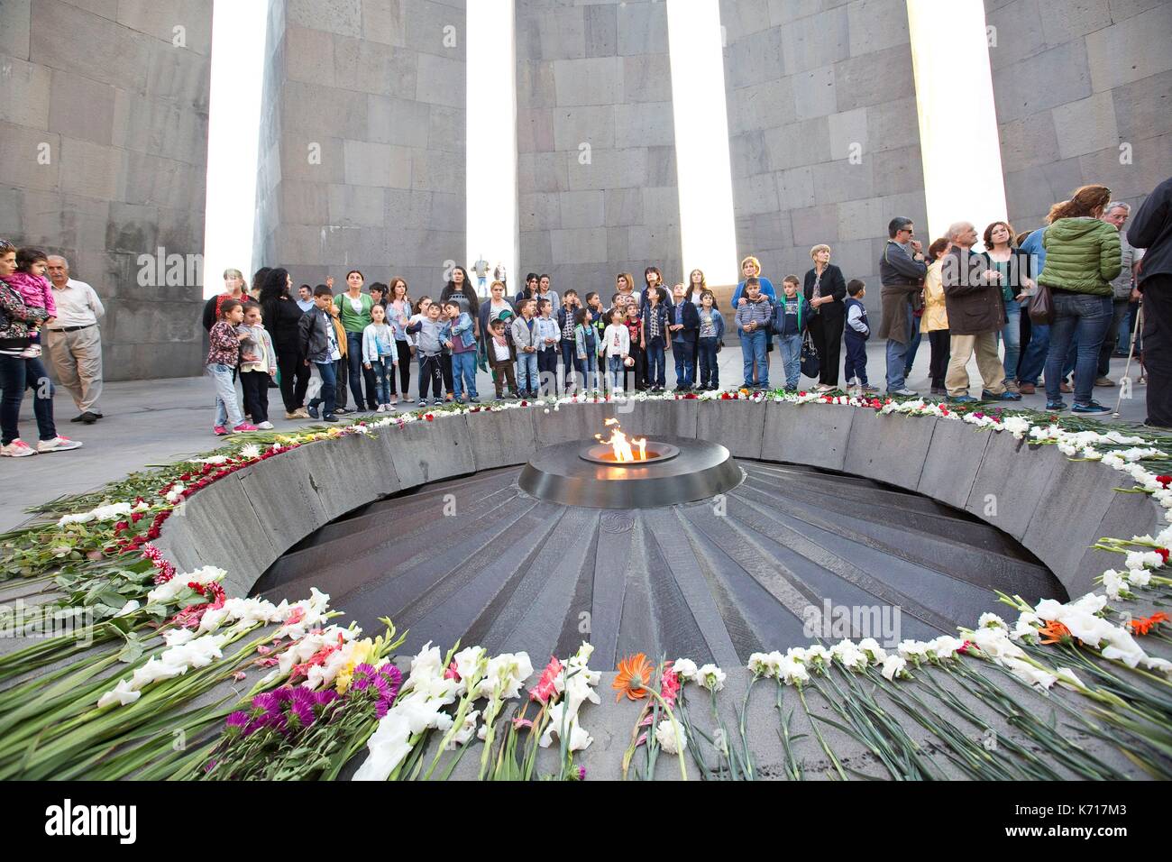 Armenia, Yerevan, il genocidio armeno Memorial Foto Stock
