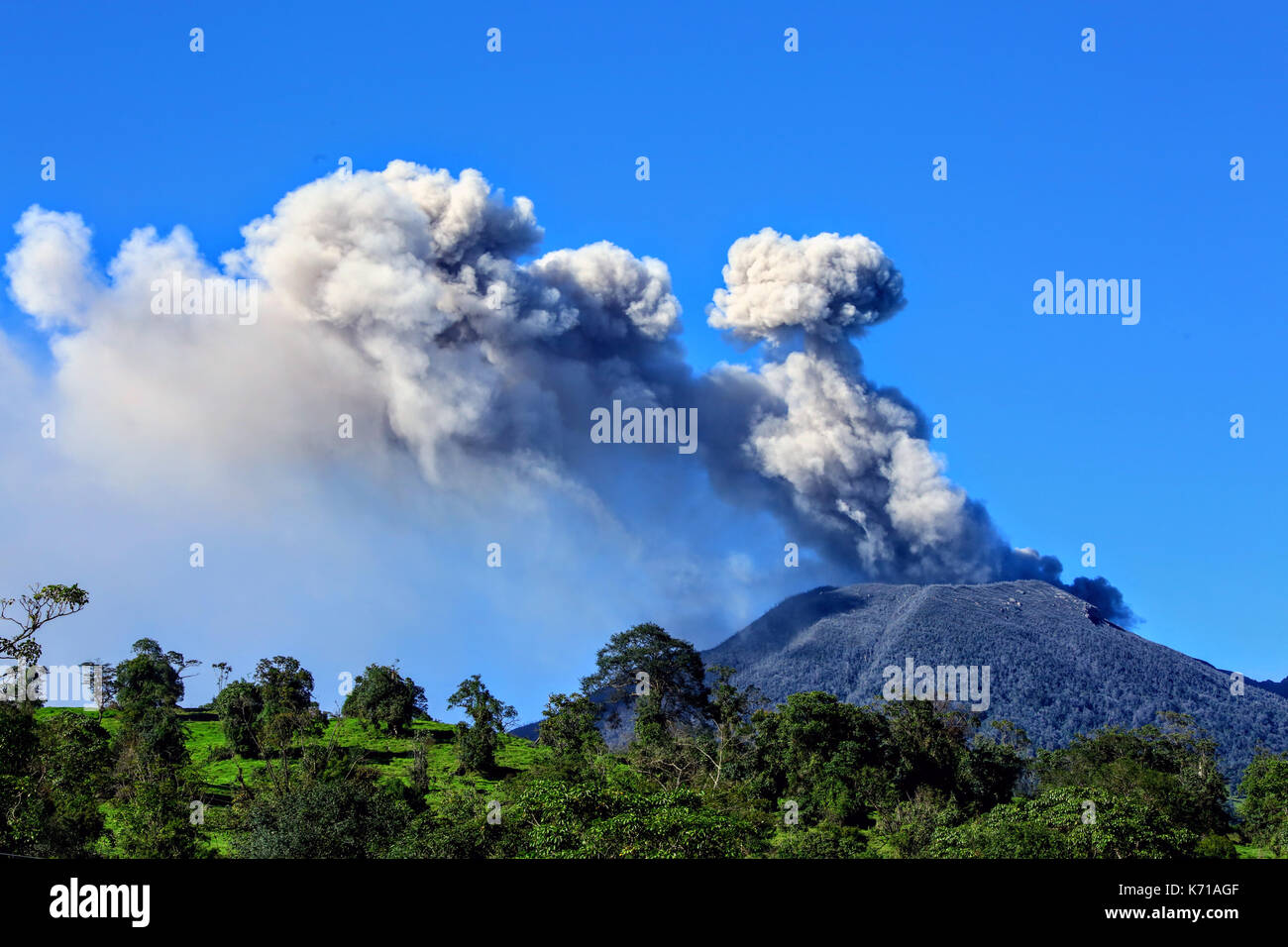 Turrialba vulcano attivo Costa Rica Foto Stock