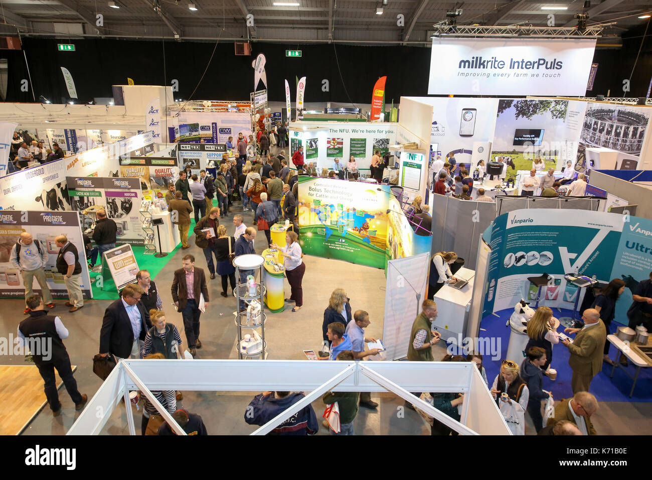 Telford, Regno Unito. Il 13 settembre 2017.UK Dairy giorno è un annuale dedicato un evento della durata di un giorno per l'industria lattiero-casearia tenutosi presso il Centro Internazionale a Telford, Foto Stock