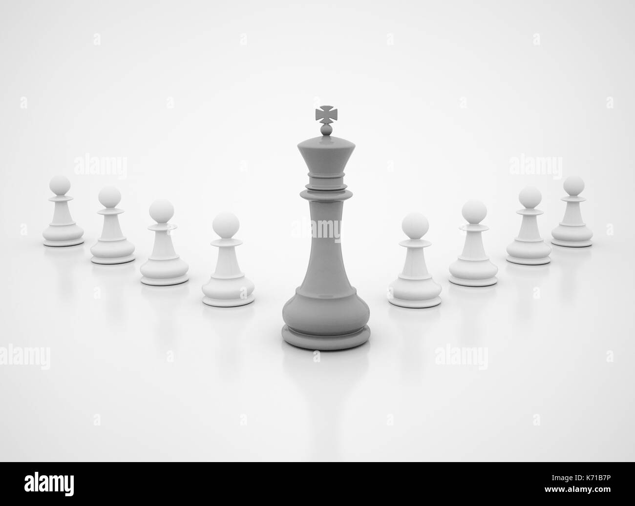 Leadership re di scacchi - background aziendale Foto Stock