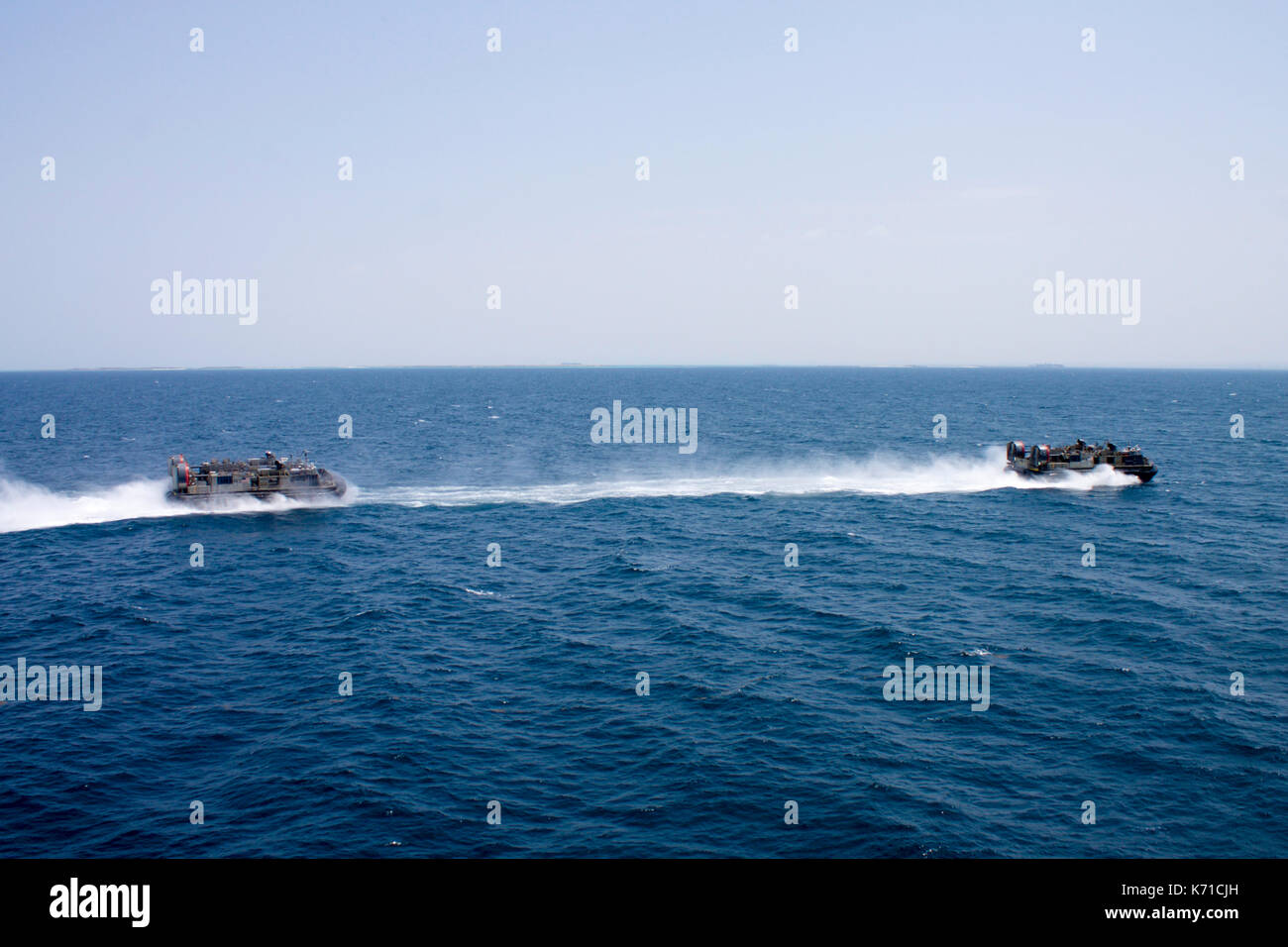 Landing Craft cuscino d'aria Foto Stock
