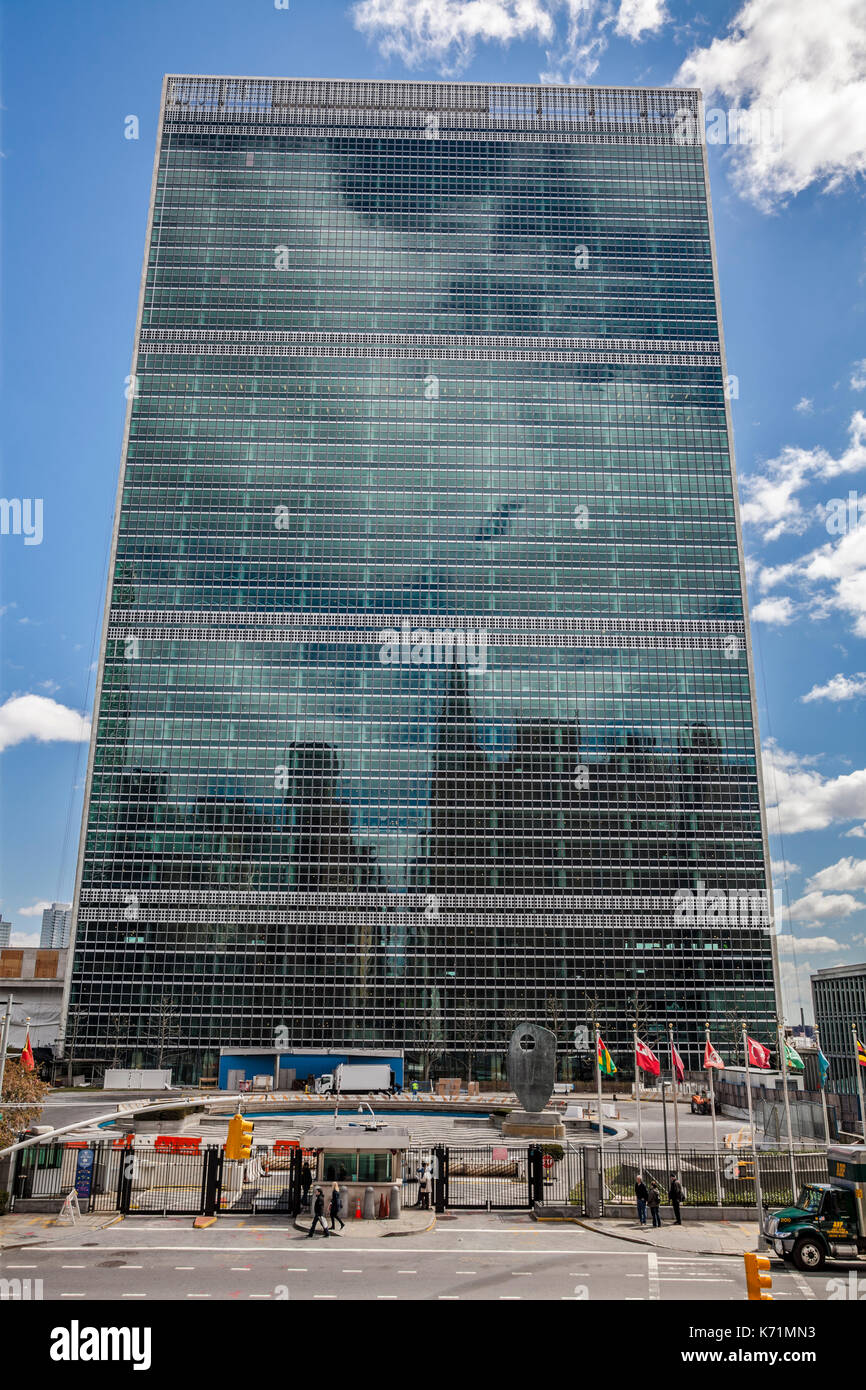 La sede delle Nazioni unite a Manhattan, New York City Foto Stock