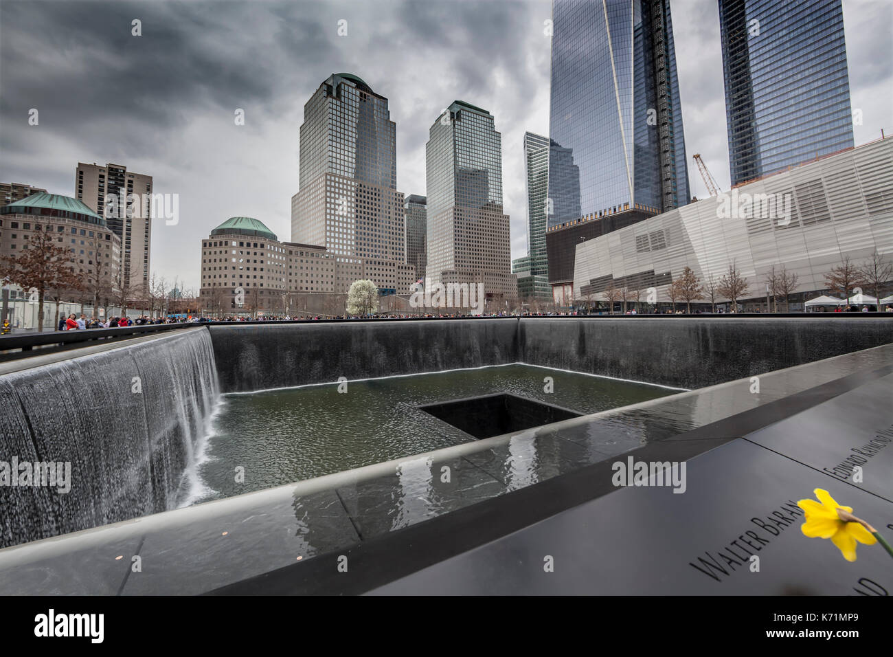 National September 11 memorial al sito del world trade center, Manhattan New York City Foto Stock