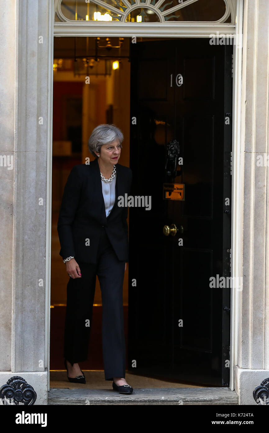 Londra, Regno Unito. Xiv Sep, 2017. primo ministro britannico theresa MAGGIO CREDITO: dinendra haria/alamy live news Foto Stock