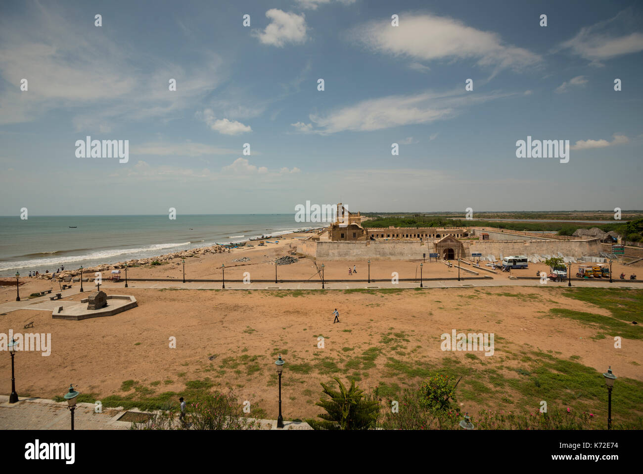 Fort Dansborg, è un danese fort situato in rive della Baia del Bengala in Tharangambadi nel sud dello stato indiano del Tamil Nadu Foto Stock