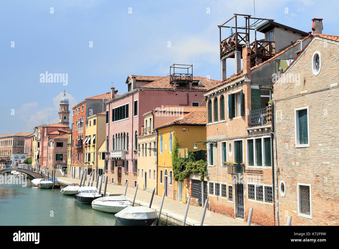 Dorsoduro, Canal Rio dei Ognissanti, Fondamenta Bonlini Foto Stock