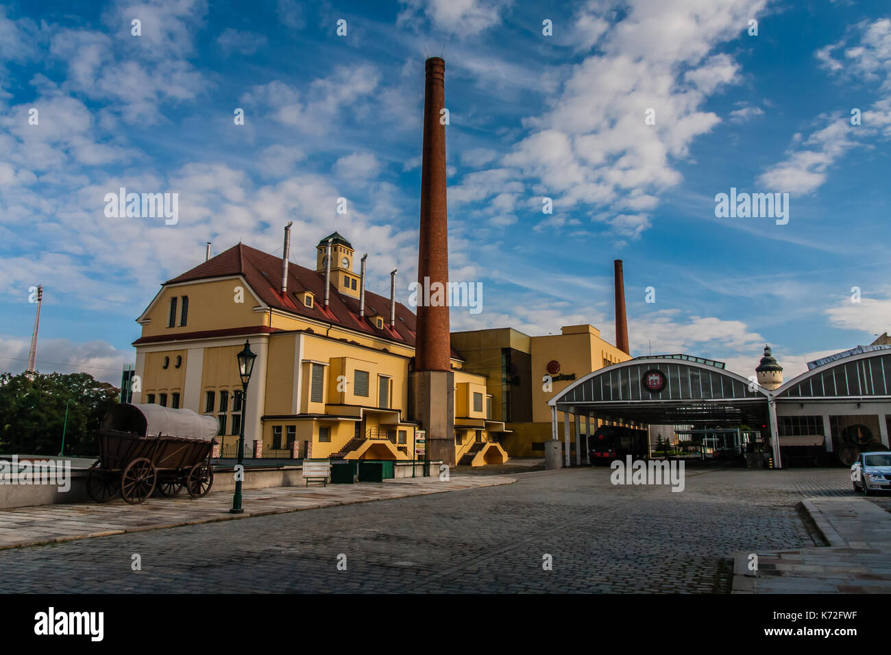 La vecchia fabbrica di birra Pilsen e museo, Repubblica Ceca Foto Stock
