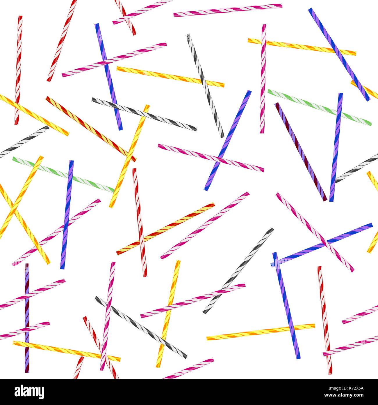 A strisce colorate di bere paillette modello senza giunture Illustrazione Vettoriale