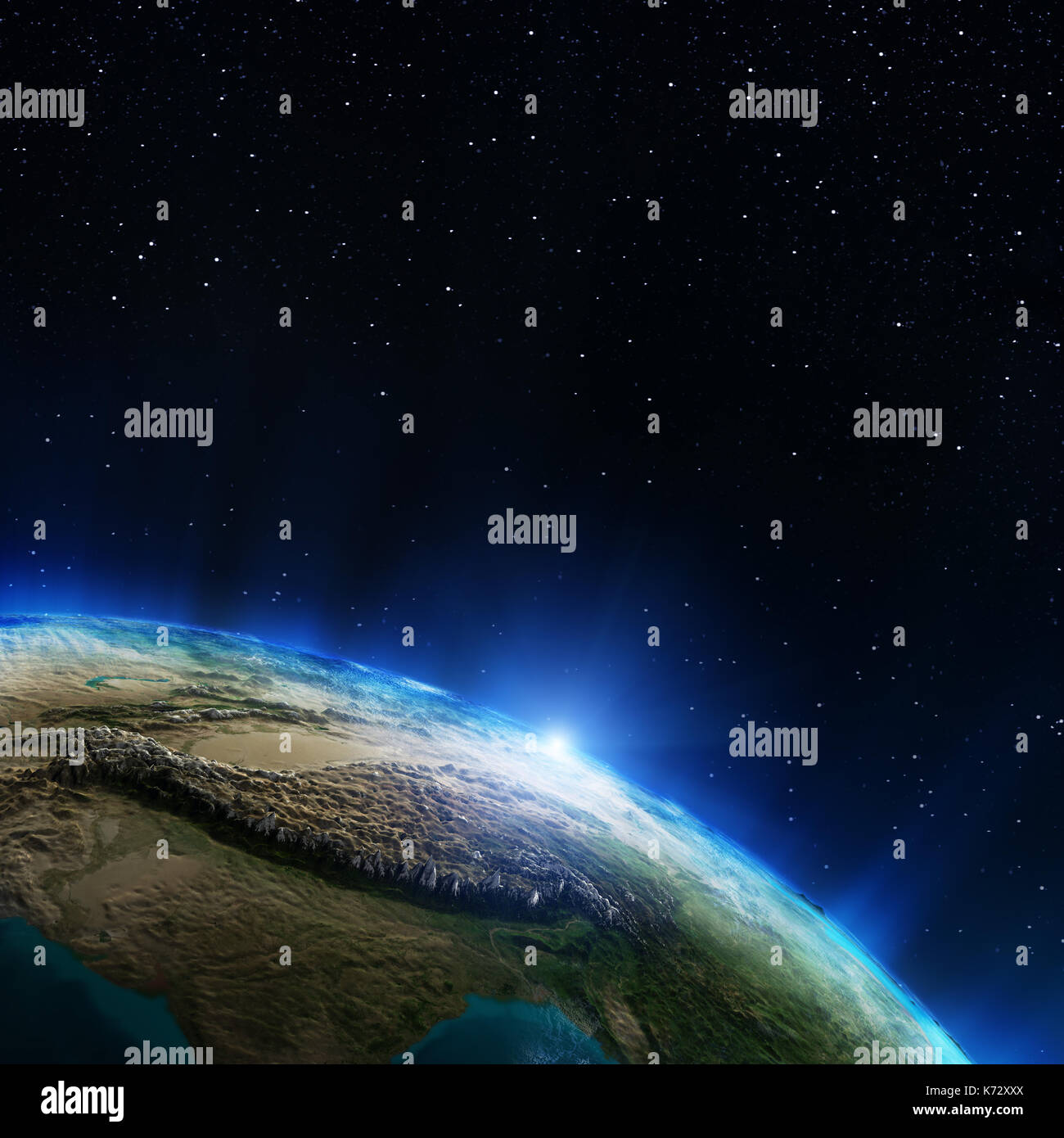 India 3d rendering planet Foto Stock