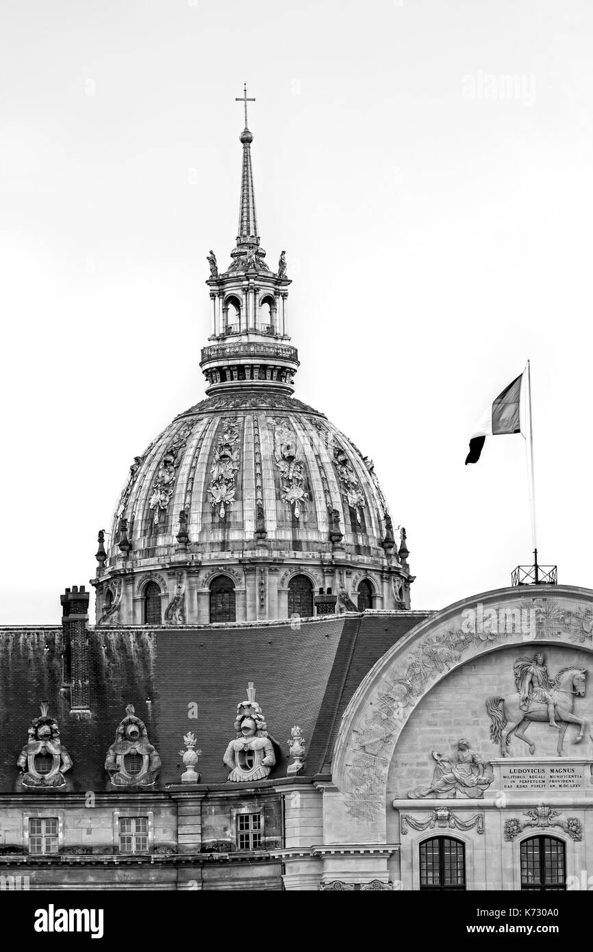 La cupola del Hotel des Invalides a Parigi, Francia Foto Stock