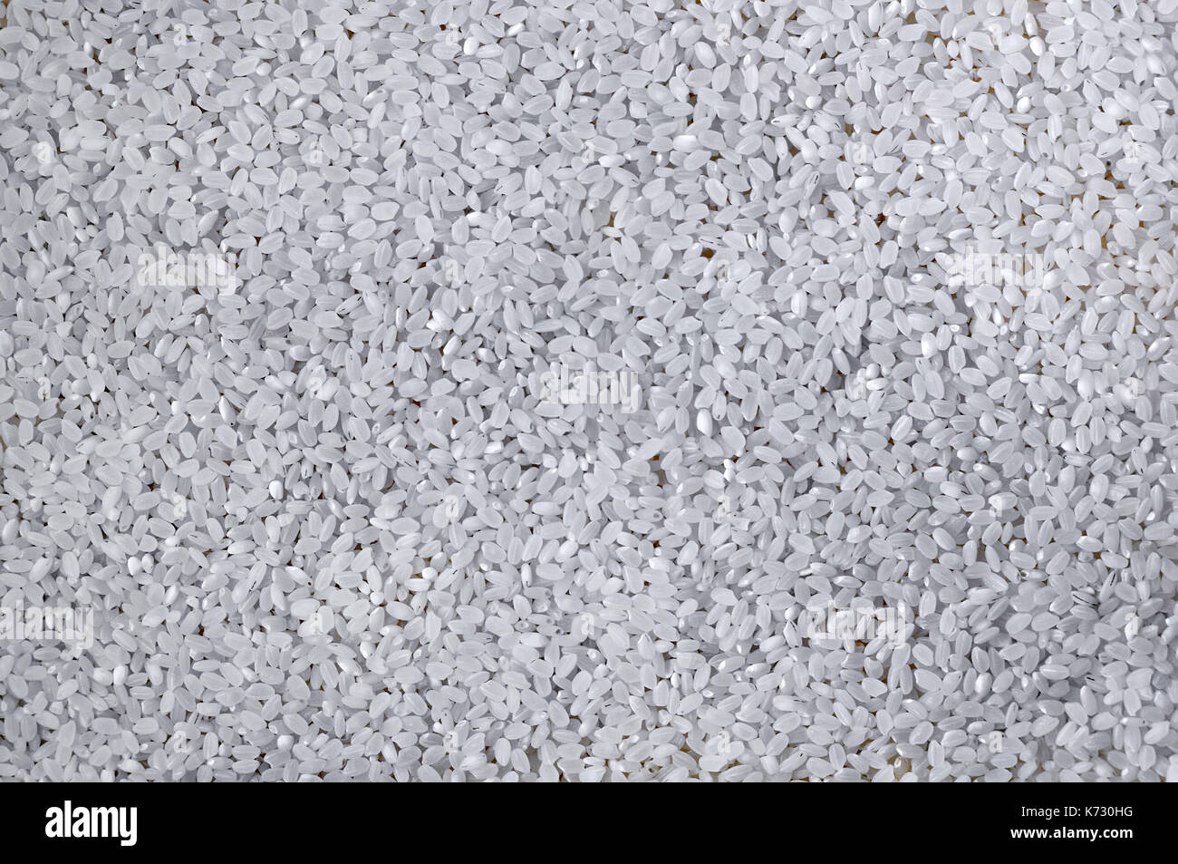Lungo bianco sullo sfondo di riso, non cotti i cereali grezzi, macro closeup Foto Stock