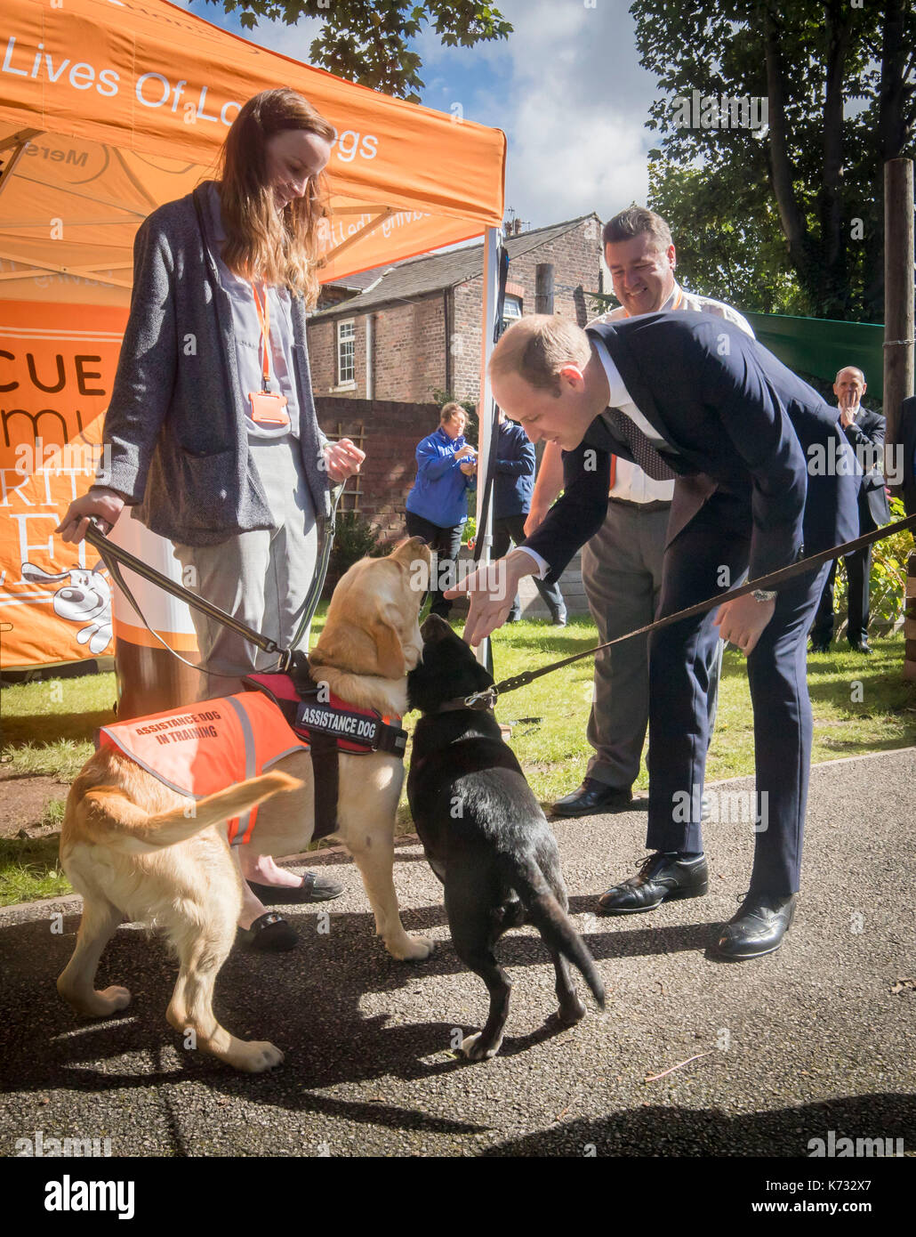 Il duca di cambridge durante la sua visita al mersey care NHS Foundation Trust è vita camere in walton - Una comunità mozzo e casa per il collegio di recupero. Foto Stock