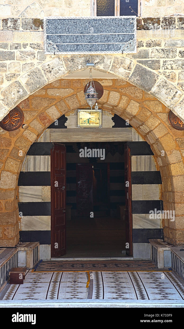 Mamluke taynal era moschea a Tripoli in Libano Foto Stock