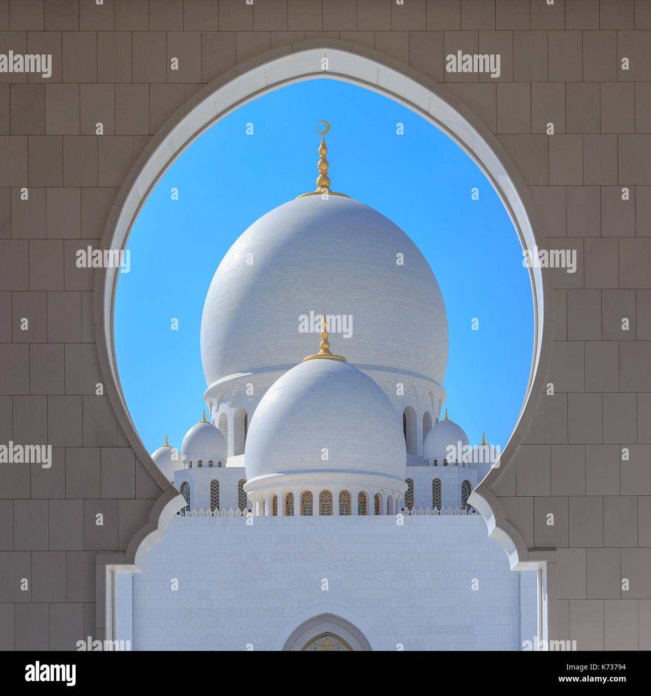 Cupola della Grande Moschea di Abu Dhabi Foto Stock