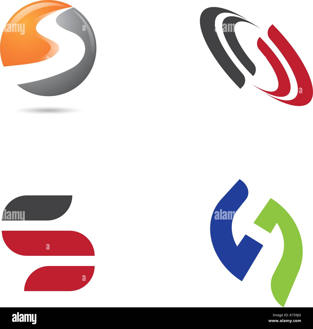 Business corporate lettera S logo design vector Illustrazione Vettoriale