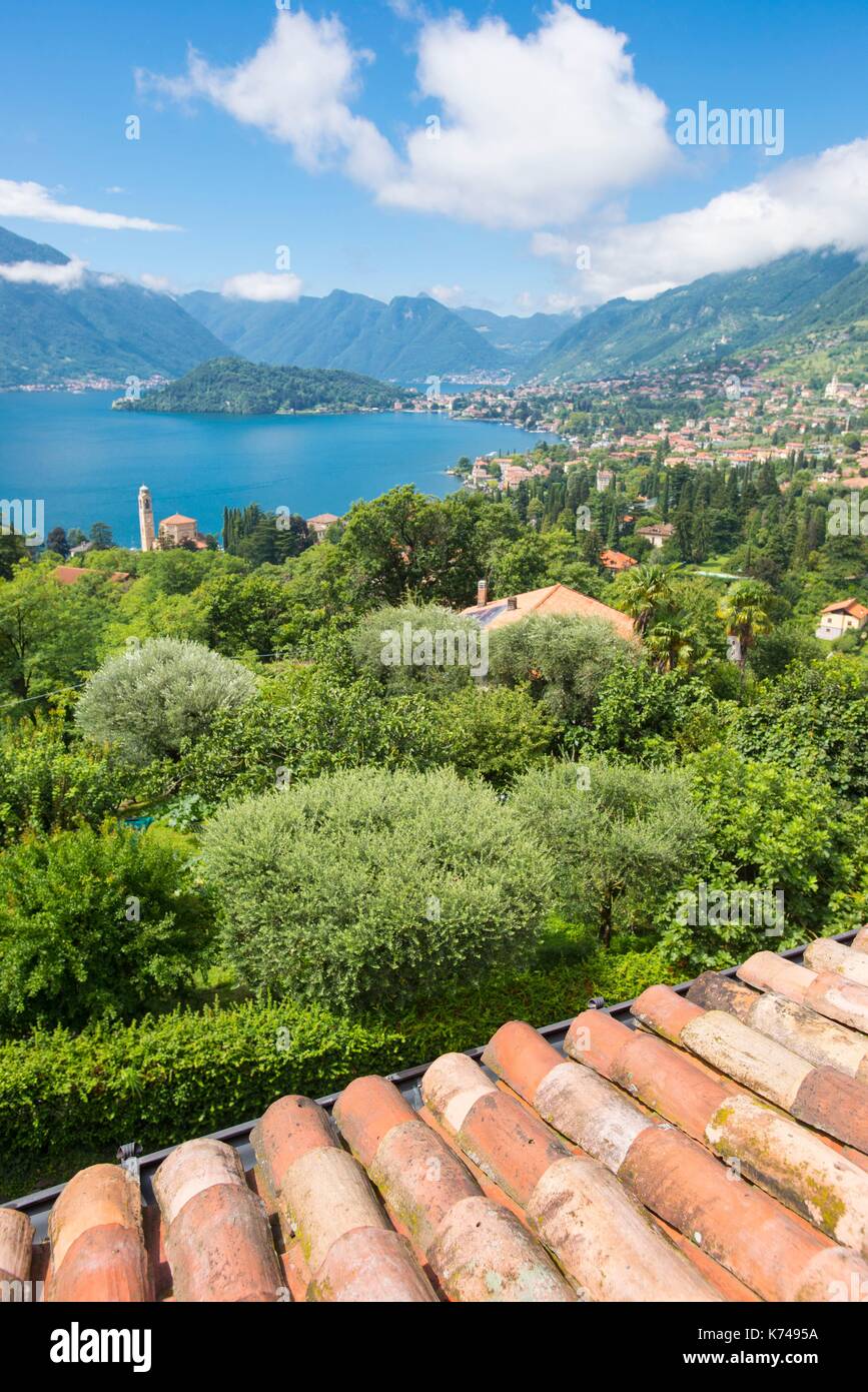 L'Italia, Lombardia, provincia di Como, Tremezzo sulle rive del lago di Como, Al Veluu ristorante e suites ha delle bellissime viste sul lago Foto Stock