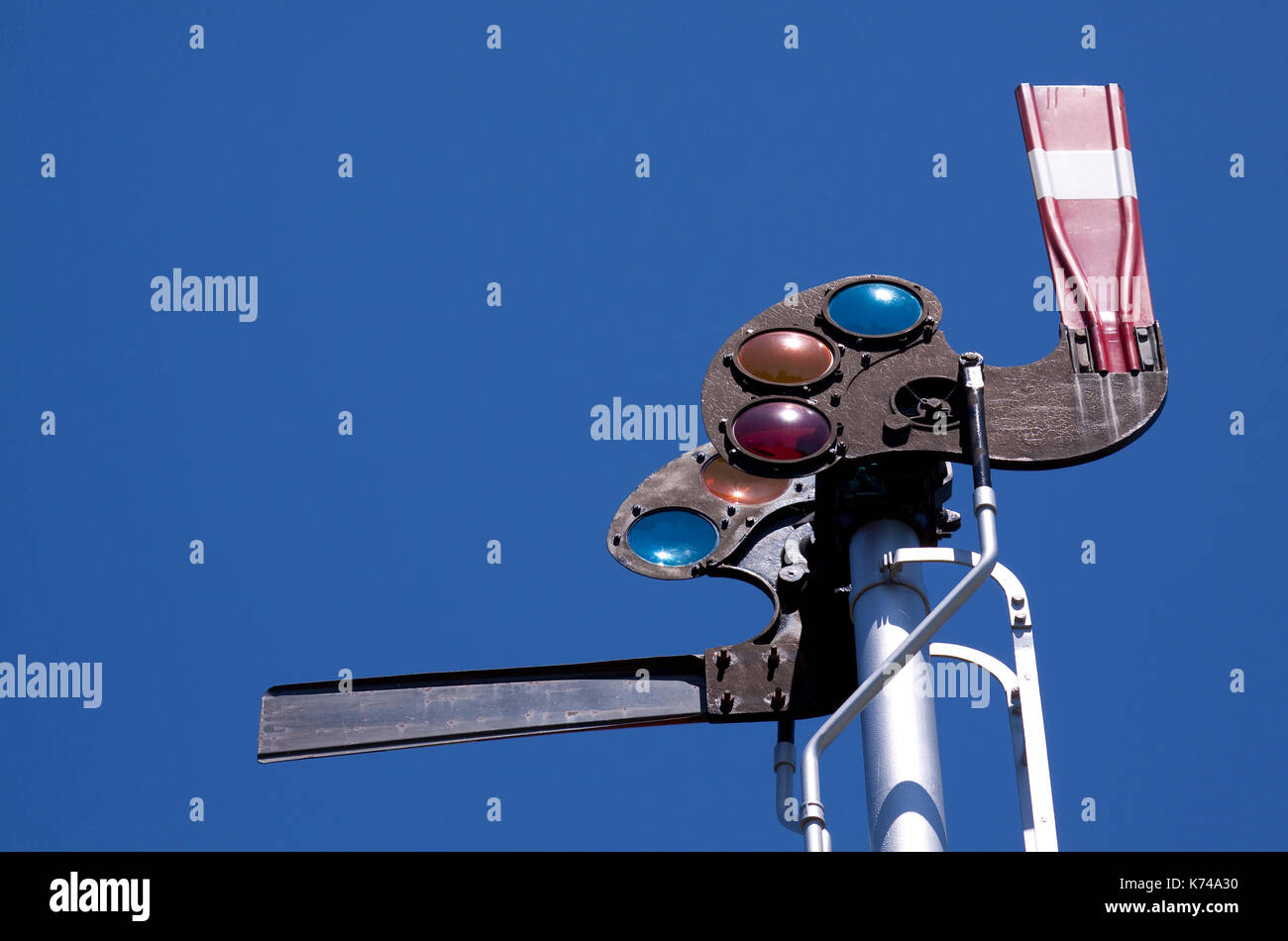Vintage Railroad segnale semaphore Foto Stock